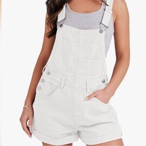 White Short Overalls